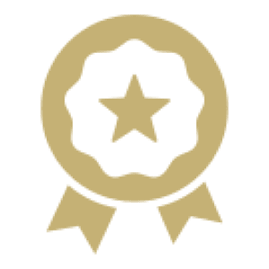 Achievement medal with star design